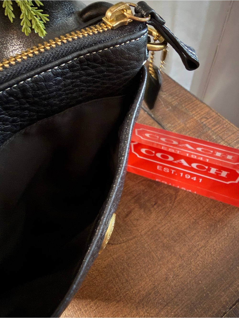 Coach Black Leather Crossbody Bag - Picture 7 of 12